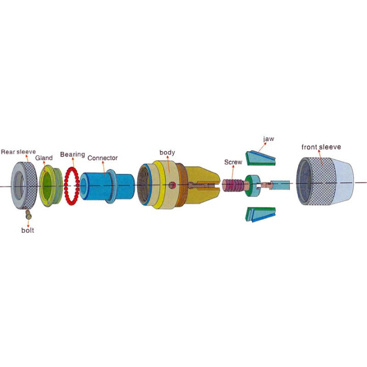 Uchwyt 0.6-6 mm B10 wiertarski samozaciskowy  PTRu