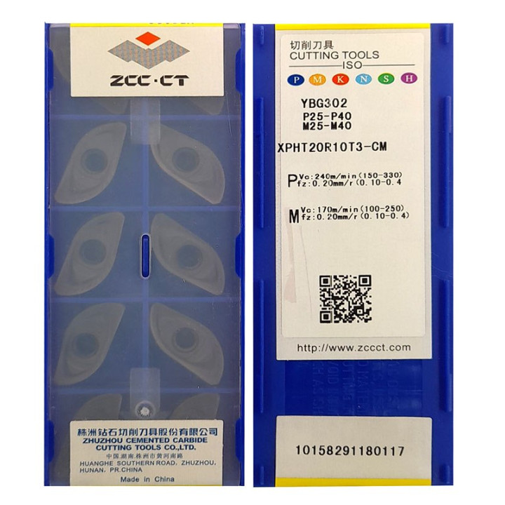 Płytki XPHT 20R10T3-CM YBG 302 STAL/NIERDZEWKA ZCC