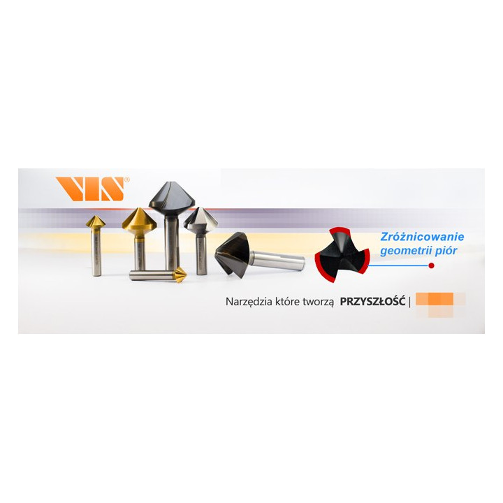 POGŁĘBIACZE STOŻOWE 6,3-20,5 HSS-E 90° DIN 335-C VIS
