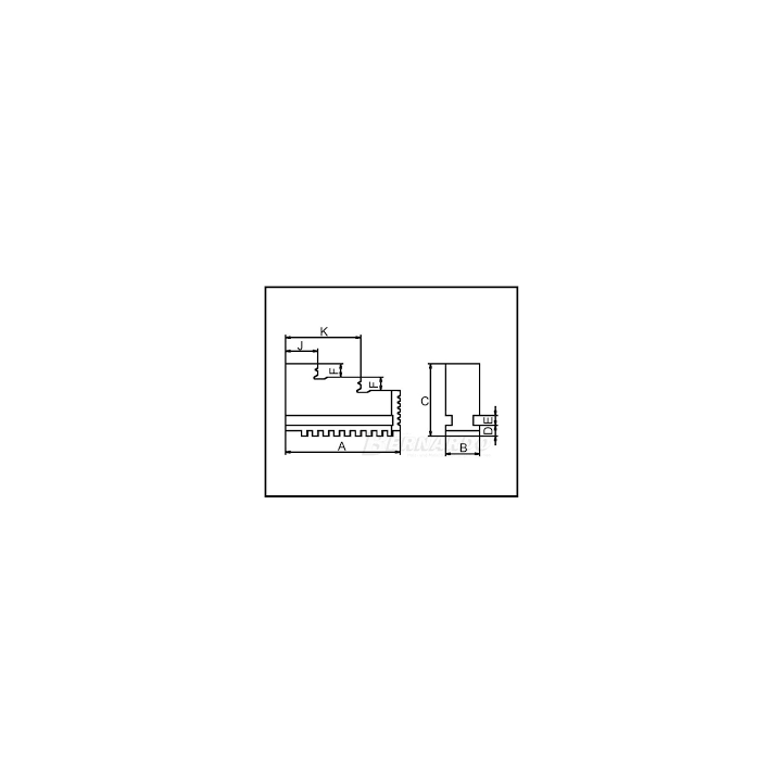 Szczęki tokarskie 160/4 zewnętrzne do importowanych uchwytów