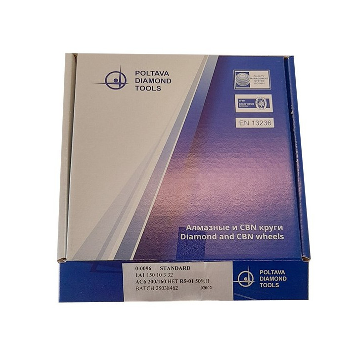 Tarcza diamentowa 1A1 150x10x3x32 AC6 200/160 Ściernica