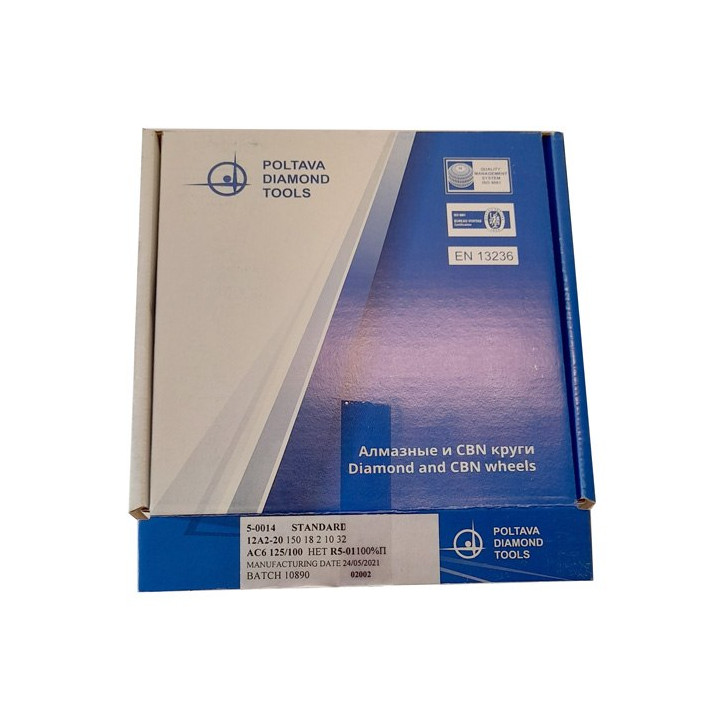 Tarcza diamentowa 12A2-20 150x18x2x10x32 AC6 125/100  Ściernica
