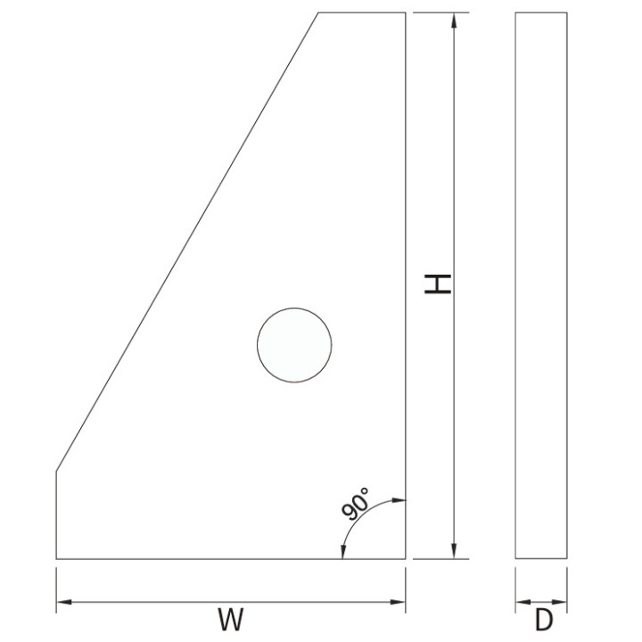 Kątownik granitowy 400 x 250 x 50 mm DASQUA